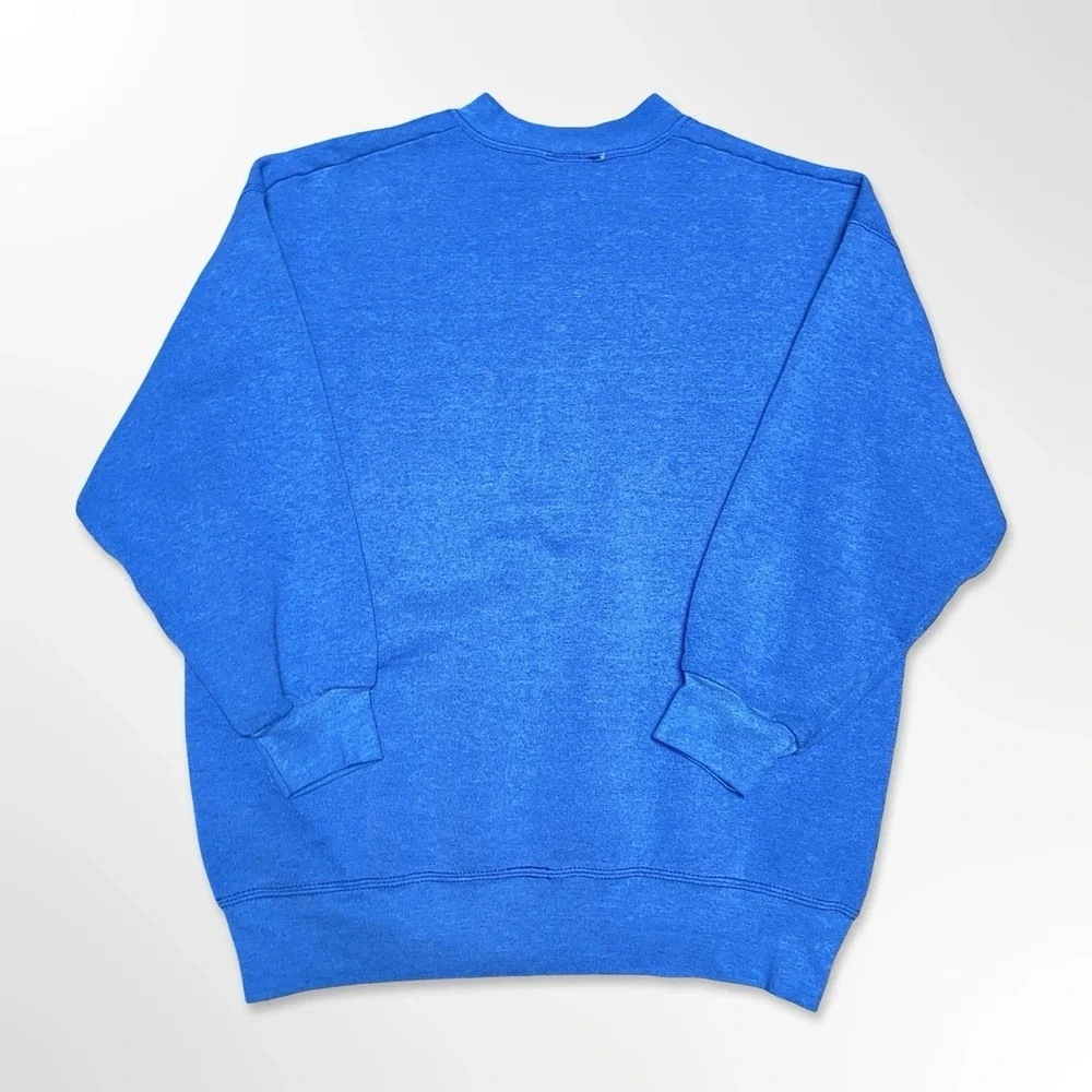 Vintage DKNY USA Crewneck Sweatshirt Womens Large Blue Spell Out Made in USA